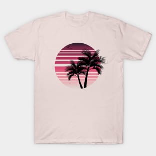 Synthwave - Vaporwave - California - Florida - 80s - Pink & Magenta T-Shirt